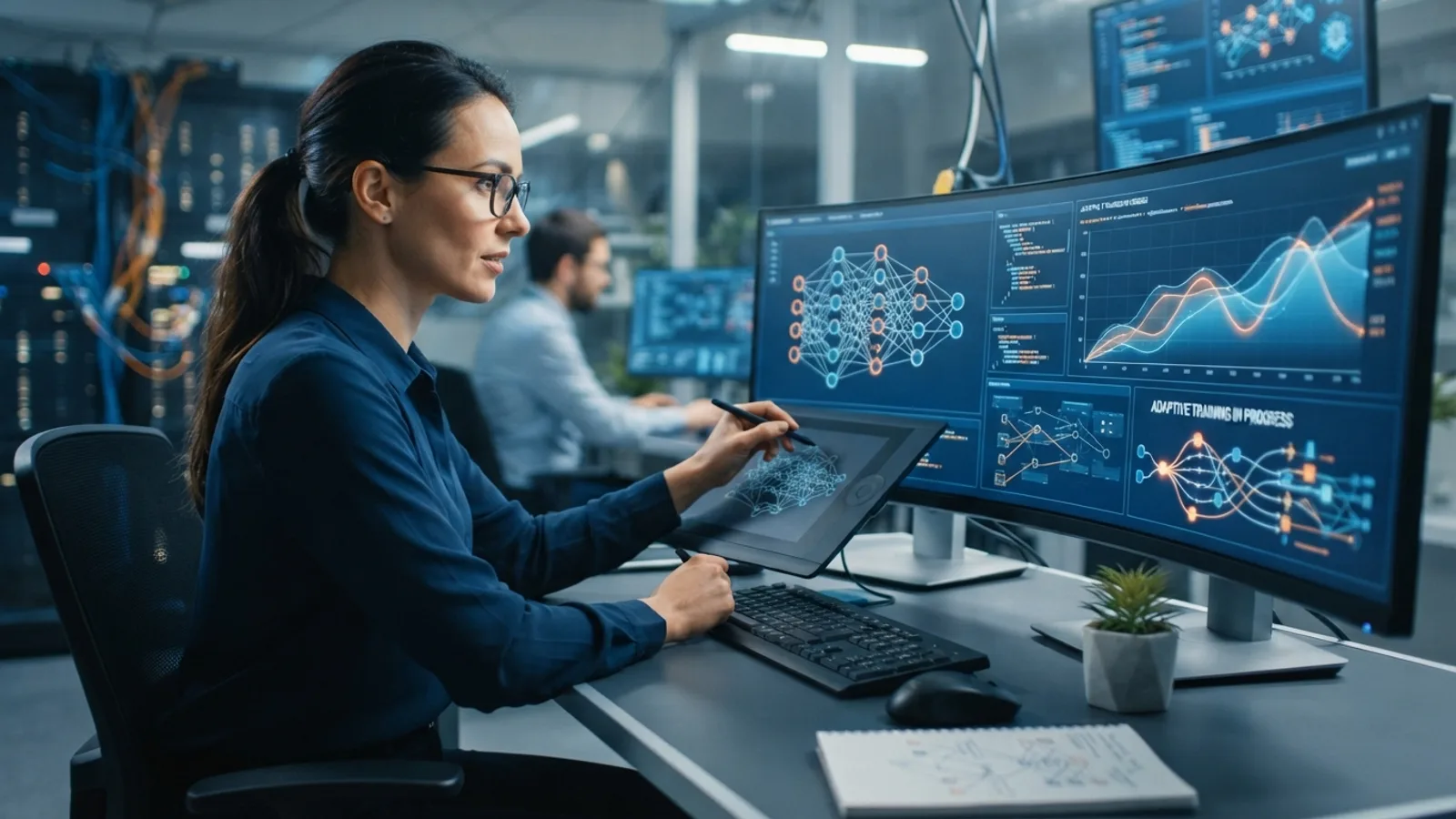 Imagem de destaque do artigo: IA Adaptativa: Otimizando o Treinamento Contínuo com Aprendizado Online